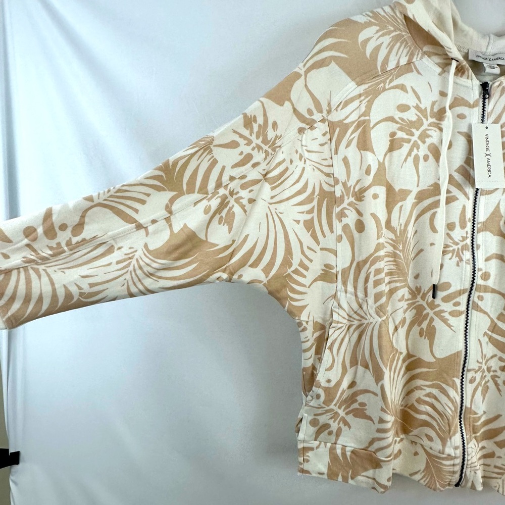 Vintage X America Moonlight Psalm Shadow Print Hooded Zip Front Sweatshi… - Picture 7 of 9